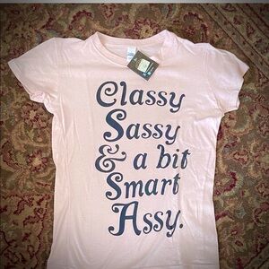Tultex Light Pink "Classy Sassy" Graphic Tee